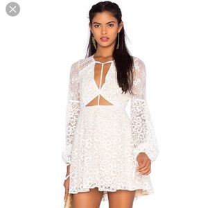 NWT For Love With Lemons White Lace Cutout Dress